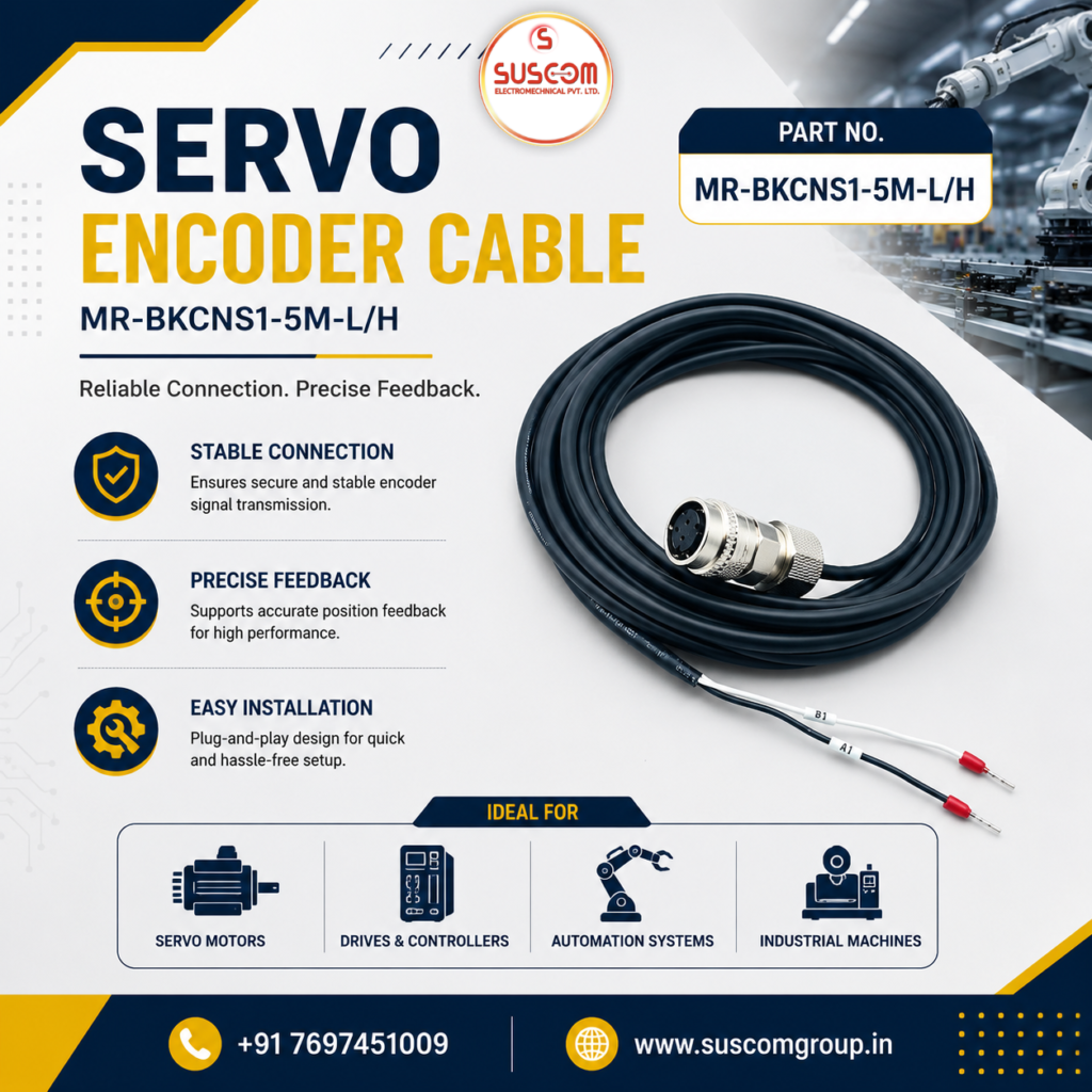 MR-BKCNS1-5M-L/H Power Cable for Mitsubishi Servo Motor Industrial Automation Flyer