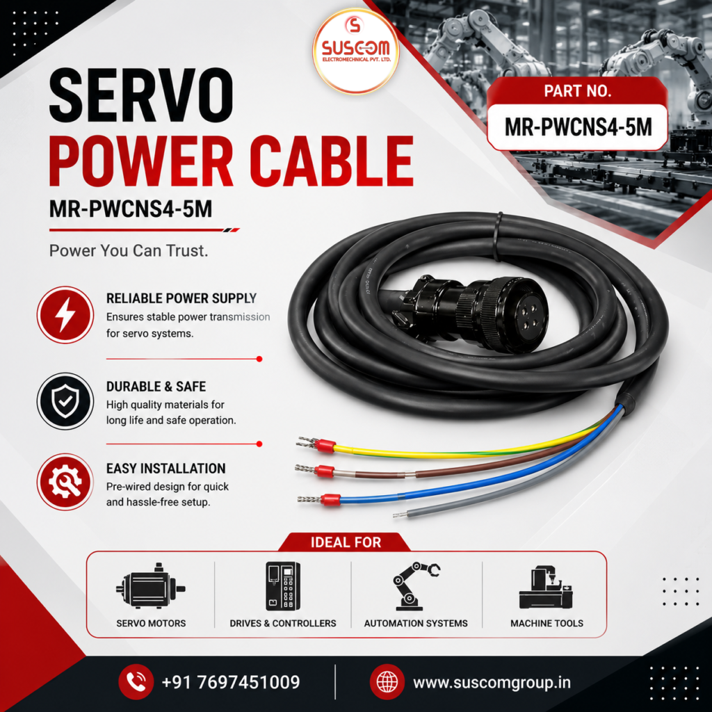 MR-PWCNS4-5M Power Cable for Mitsubishi Servo Motor Industrial Automation Flyer